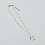 Fine | Short Silver Thin Crystal Ring Necklace