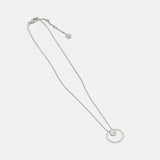 Fine | Short Silver Thin Crystal Ring Necklace