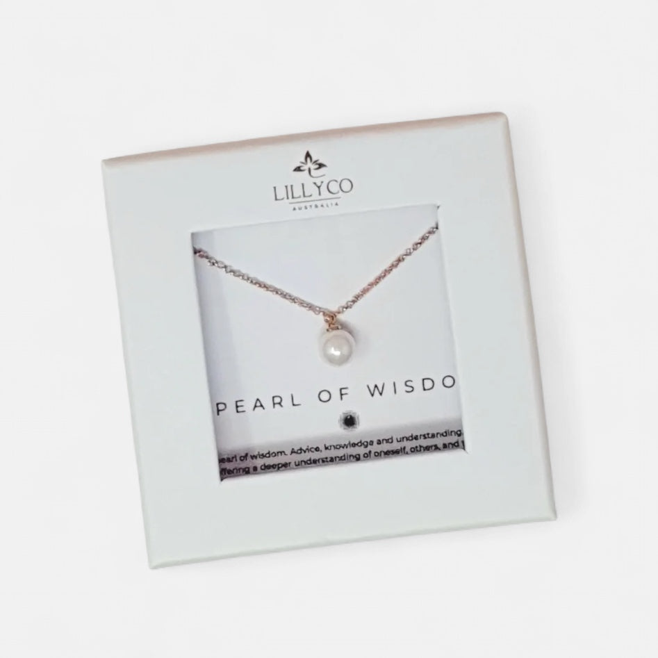 Fine | #2 Pearl of Wisdom Boxed Rose Gold Necklace | LAST ONE