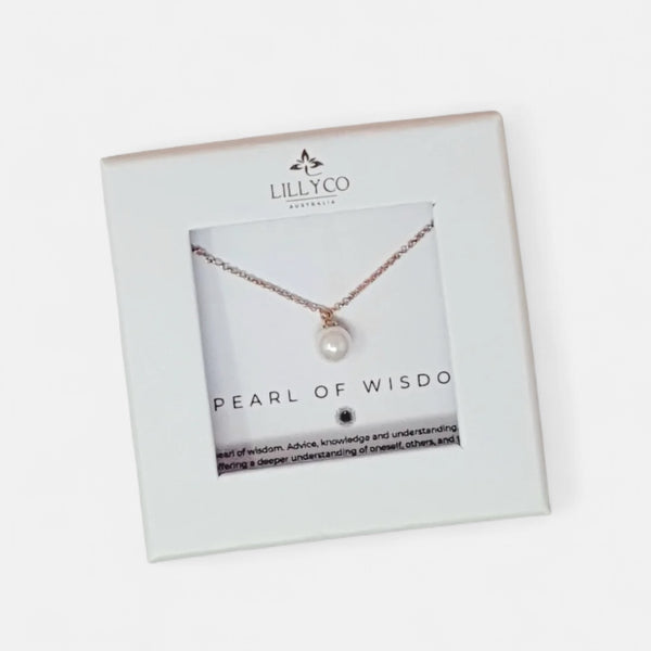 Fine | #2 Pearl of Wisdom Boxed Rose Gold Necklace