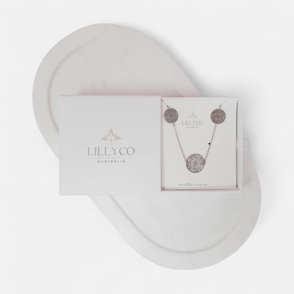 Fine | Boxed Silver 3 Disc Necklace