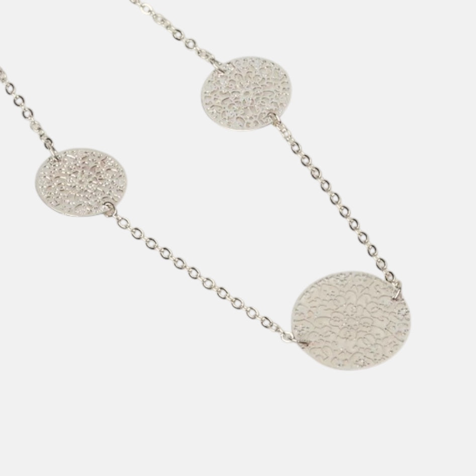 Fine | Silver Short 3 Disc Necklace
