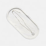 Fine | Boxed Silver Crystal + Disc Necklace