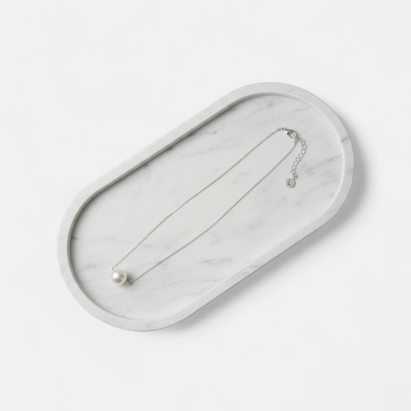 Fine | Short Silver Pearl Necklace