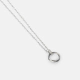 Fine | Short Silver Double Ring Necklace