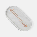 Fine | Short Rose Gold 2 Ring Necklace