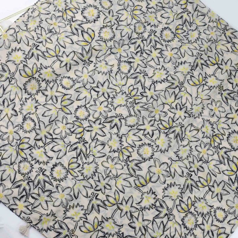 Ladies | Black & White Abstract Print Scarf