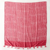 Bright Pink & White Stripe Scarf