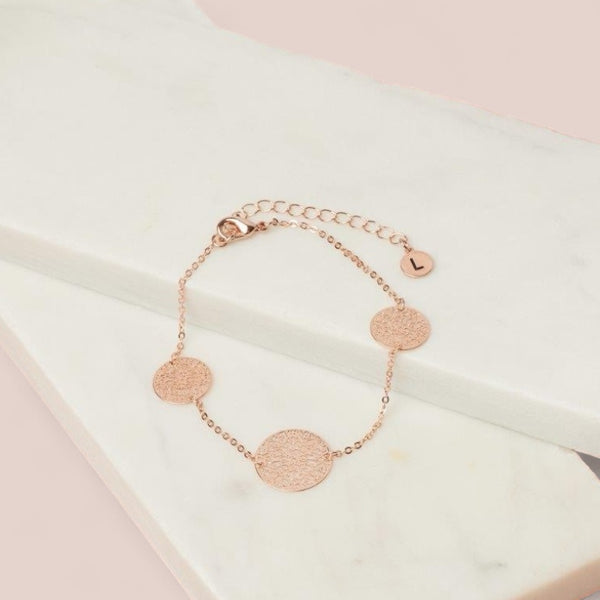 Fine | Rose Gold 3 Disc Bracelet