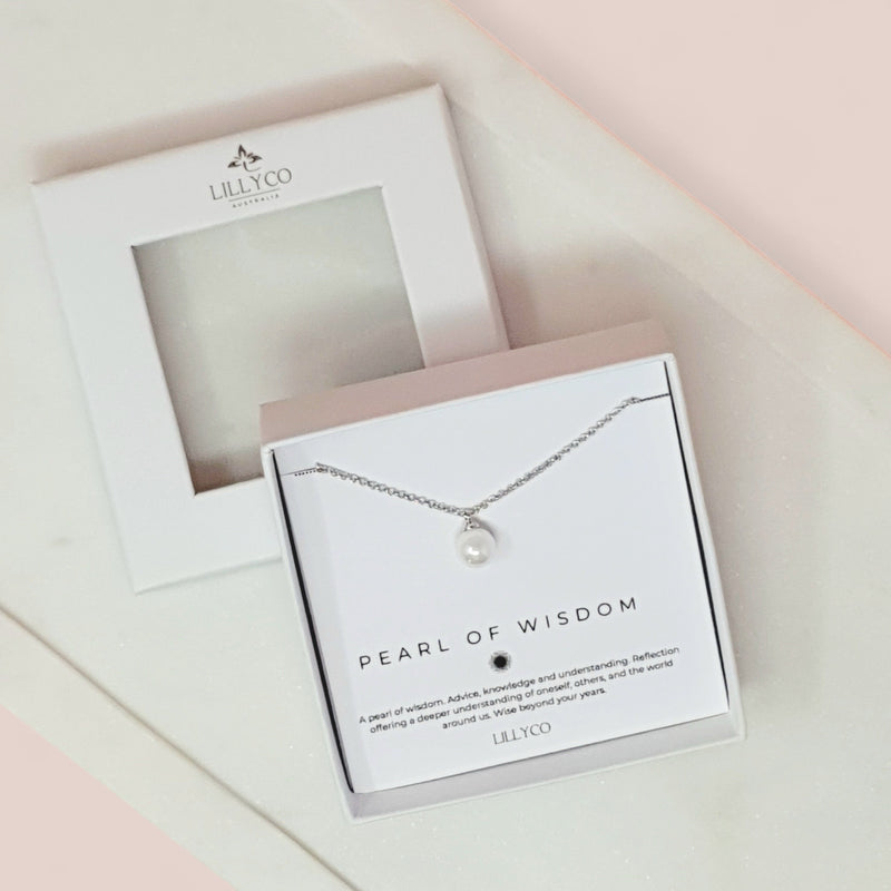 Fine | #2 Pearl of Wisdom Boxed Silver Necklace
