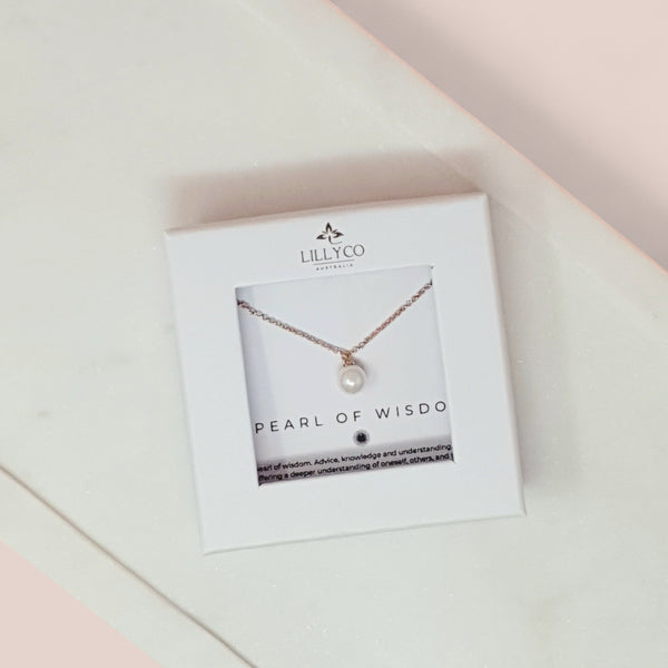 Fine | #2 Pearl of Wisdom Boxed Rose Gold Necklace