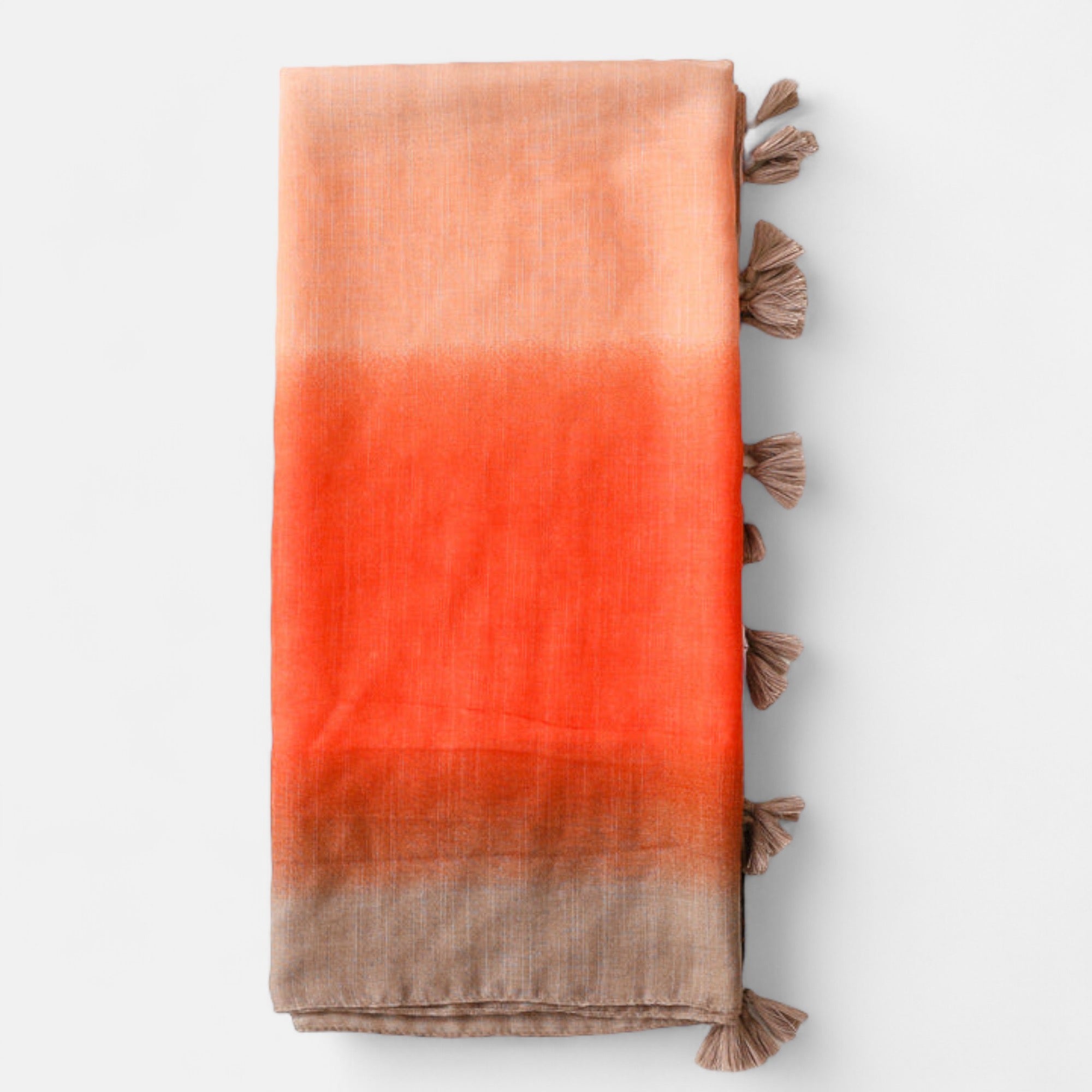 Ladies Orange & Tan Stripe Scarf