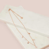 Fine | Short Rose Gold Charm Necklace