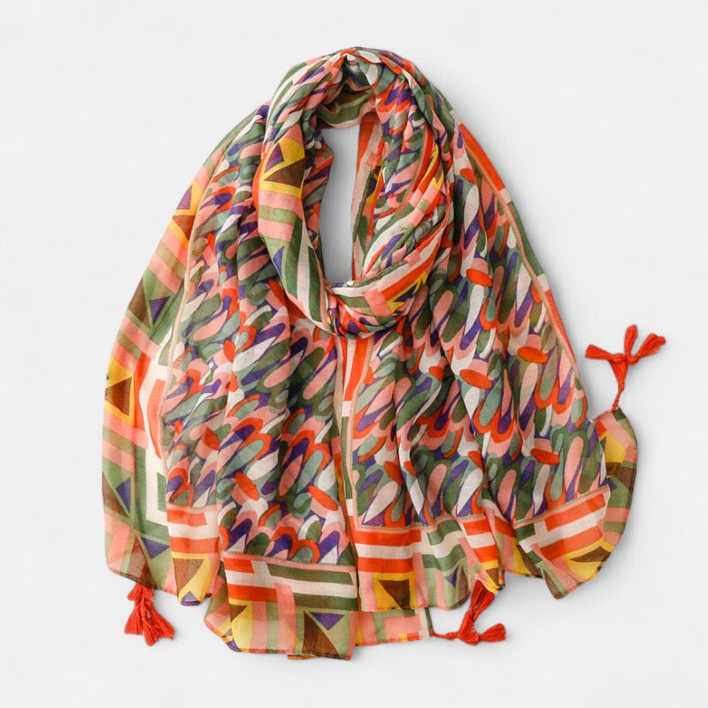 Ladies | Bright Abstract Printed Scarf