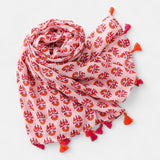 Ladies | Pink & Orange Modern Printed Scarf