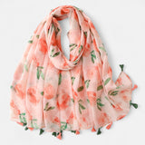 Ladies | Stunning Peach Floral Printed Scarf