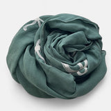 Ladies | Green with White Bow Scarf