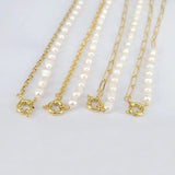 18K Plated | Freshwater Pearl Chain Necklace