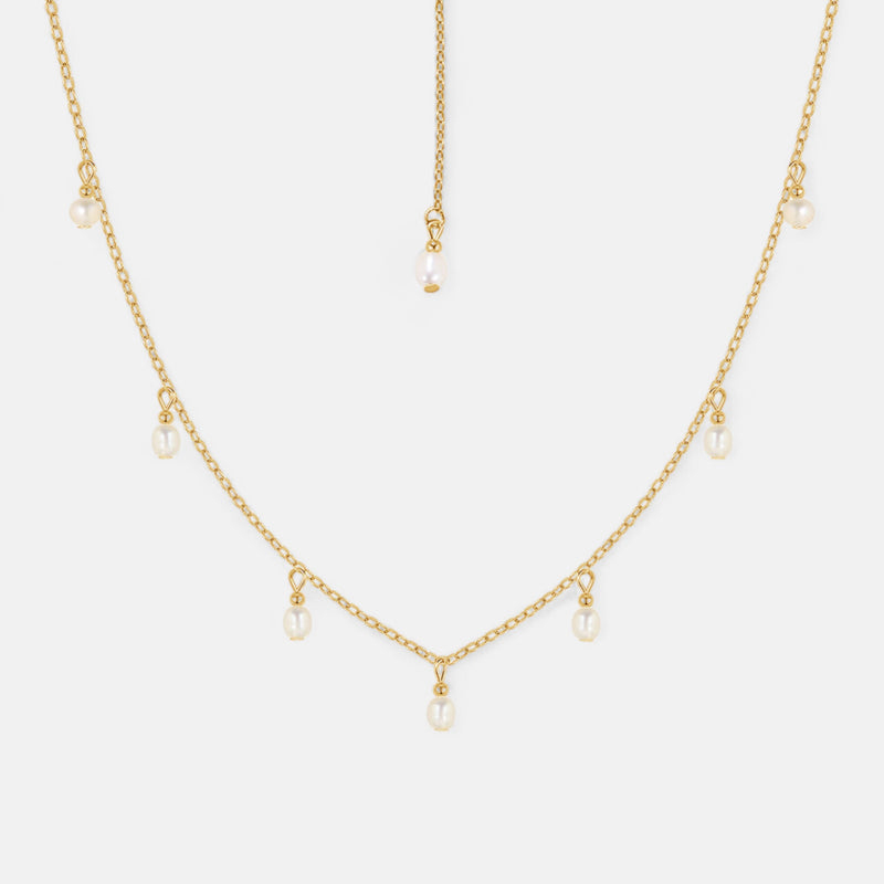Freshwater Pearl Necklace | 18K Plated | Lillyco