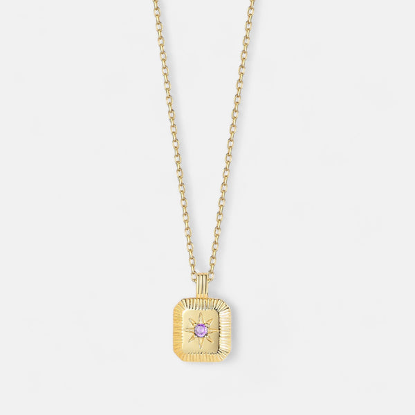 Birthstone June Necklace - 18K for Ladies