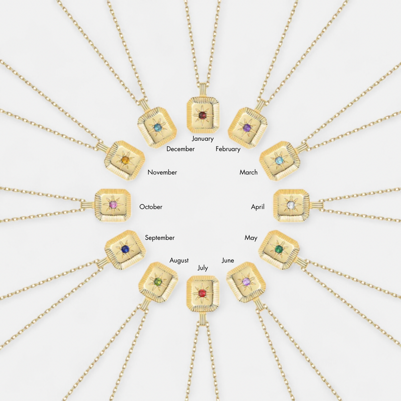 Birthstone October Necklace - 18K for Ladies