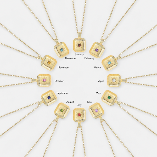Birthstone August Necklace - 18K for Ladies