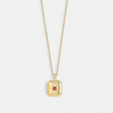 Birthstone July Necklace - 18K for Ladies