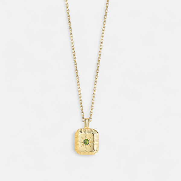 Birthstone August Necklace - 18K for Ladies
