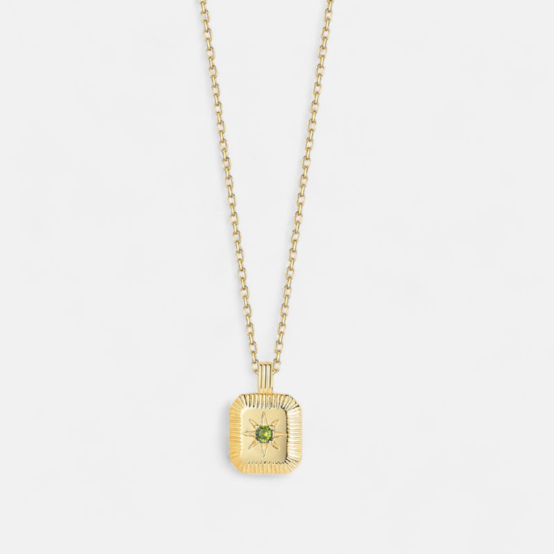 Birthstone August Necklace - 18K for Ladies