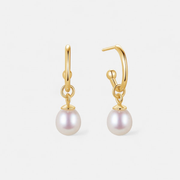 Gold Freshwater Pearl Earring | 18K Plated | Lillyco