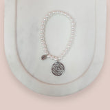 Fine | Pearl + Silver Pendant Bracelet