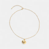 Ladies | Stainless Steel | Gold Shell Beaded Short Necklace