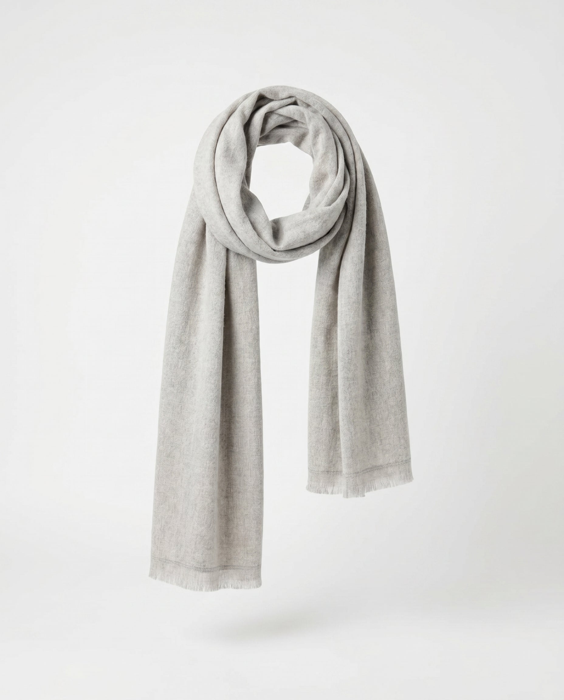 Ladies Winter | Grey Fringe Acrylic Scarf