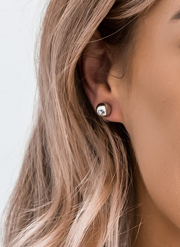 Fine | Silver Ball Earring