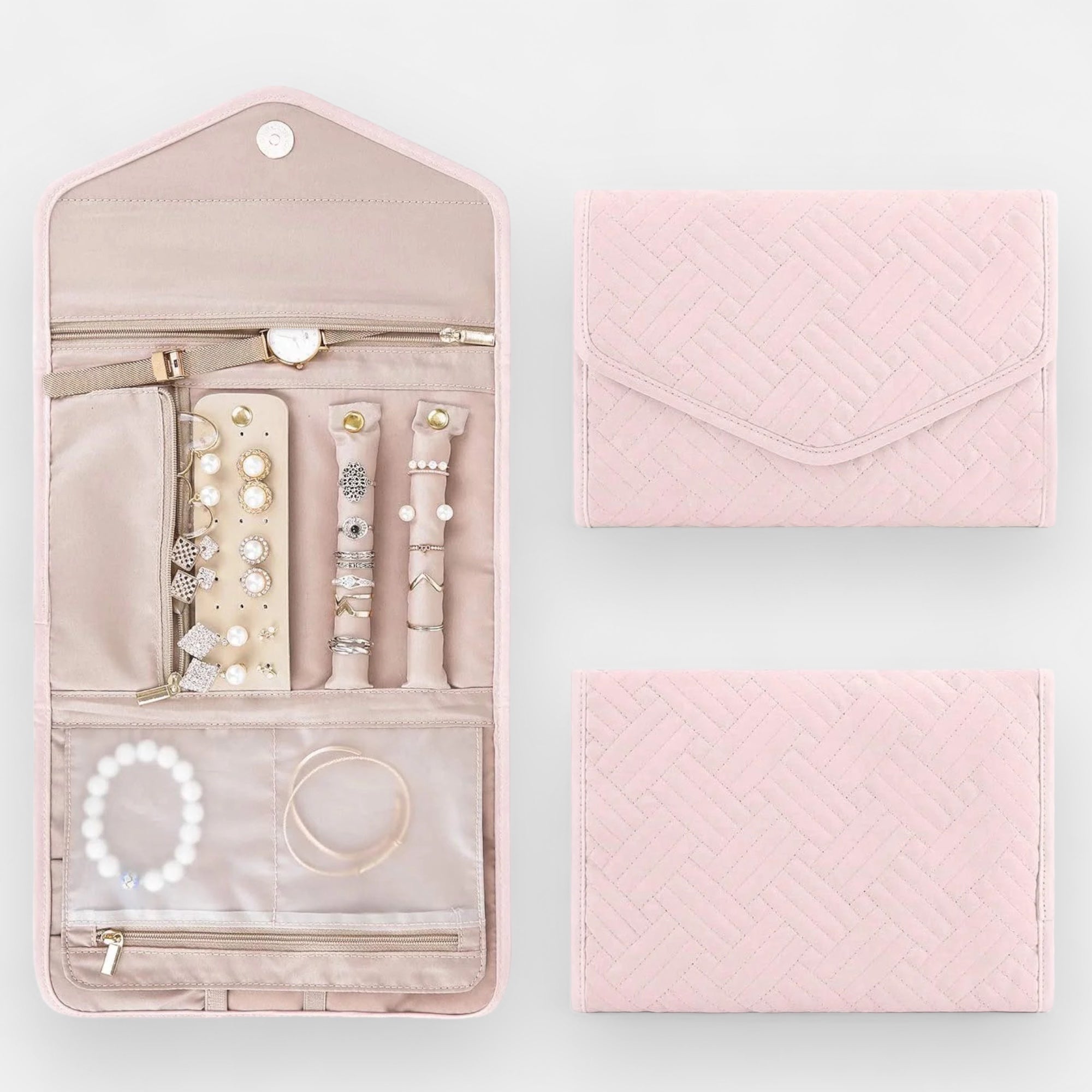 Pink Jewellery Roll