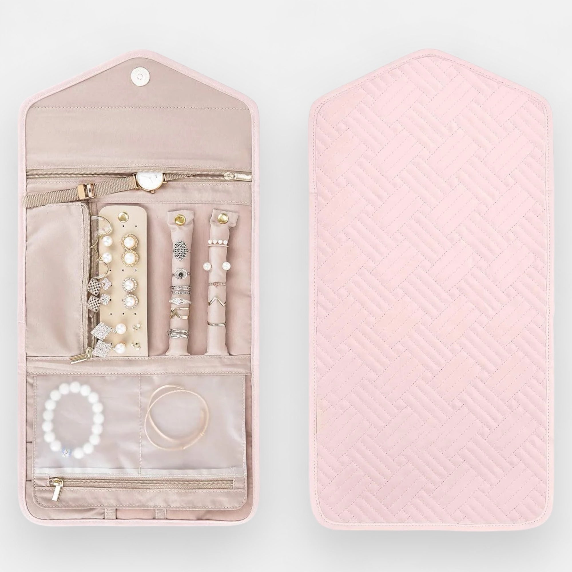 Pink Jewellery Roll