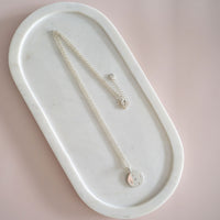 LONG | Silver Disc "LOVE" Necklace