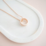 SHORT | Rose Gold 3 Ring with Cubic Zirconia's Necklace