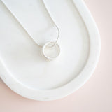 SHORT | Silver 3 Ring Cubic Zirconia's Necklace