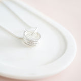 SHORT | Silver 3 Ring Necklace