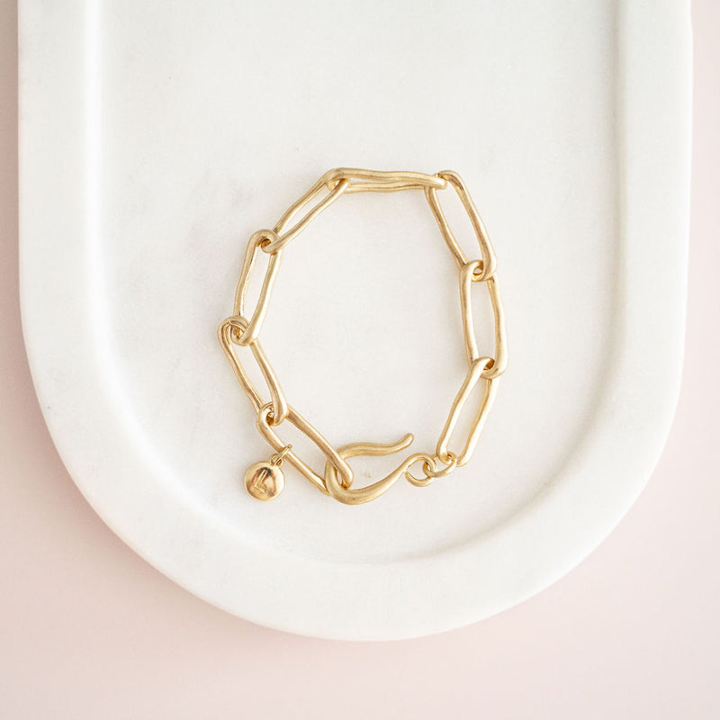 Matt Gold Link Chain Bracelet