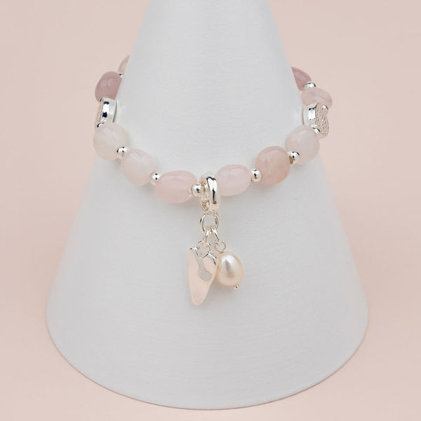 Silver Rose Quartz Bracelet