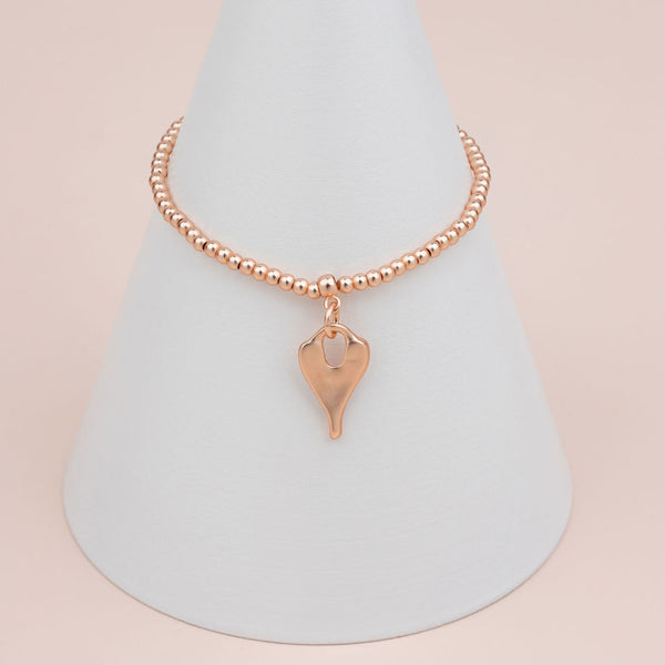 Rose Gold Matt Heart Bracelet