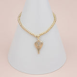 JEWELLERY GIFT BOX | Gold Matt Heart Bracelet