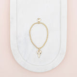 JEWELLERY GIFT BOX | Gold Matt Heart Bracelet