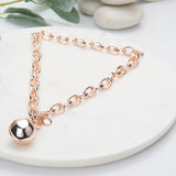 SHORT | Rose Gold Ball with Toggle Necklace