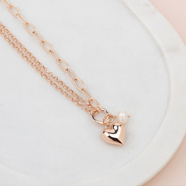 SHORT | Rose Gold Heart Necklace