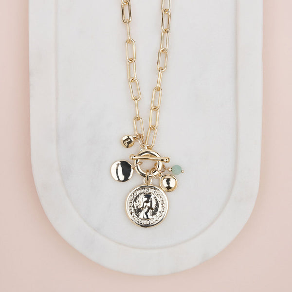 SHORT | Light Gold Coin Necklace