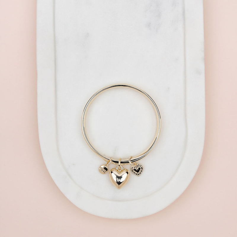 Limited Edition | Light Gold Heart Bangle