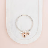 Limited Edition | Silver & Rose Gold Heart Bangle